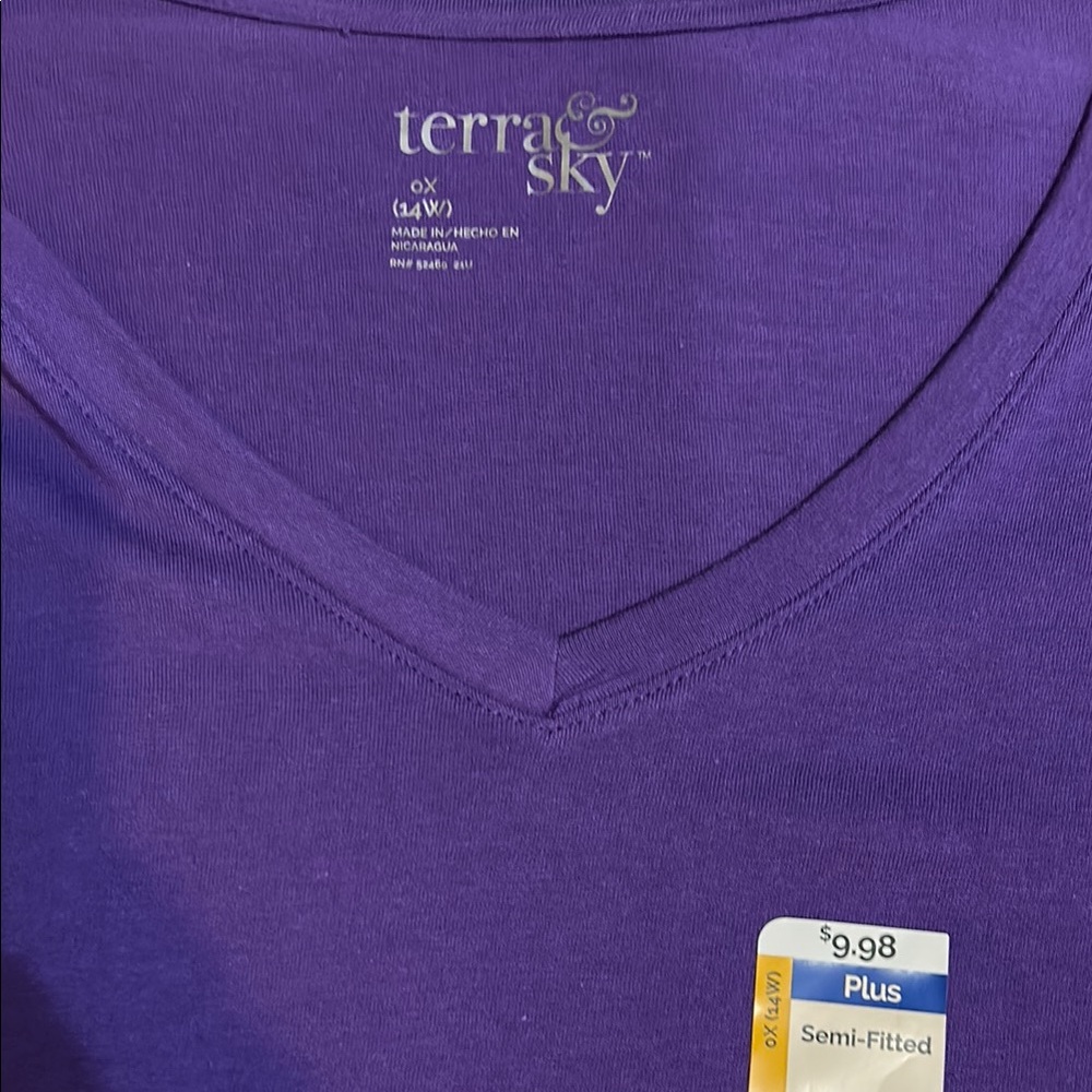 Purple V-Neck Women's Top - Picture 3 of 3